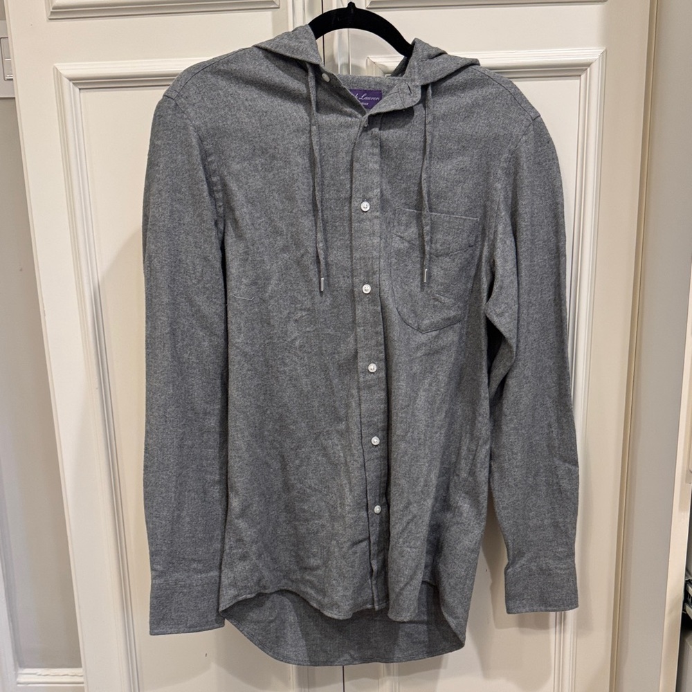 Ralph Lauren Gray Hooded Casual Shirt
